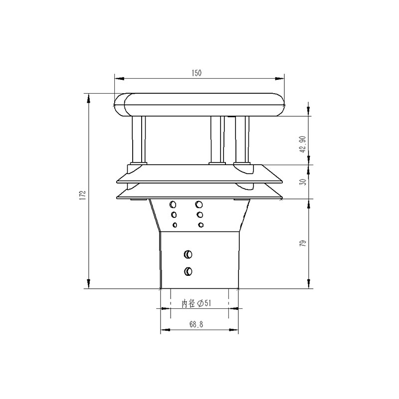 塔機(jī)風(fēng)速儀尺寸圖